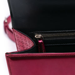 Medium Metallic Patent Microcannage Diorama Flap