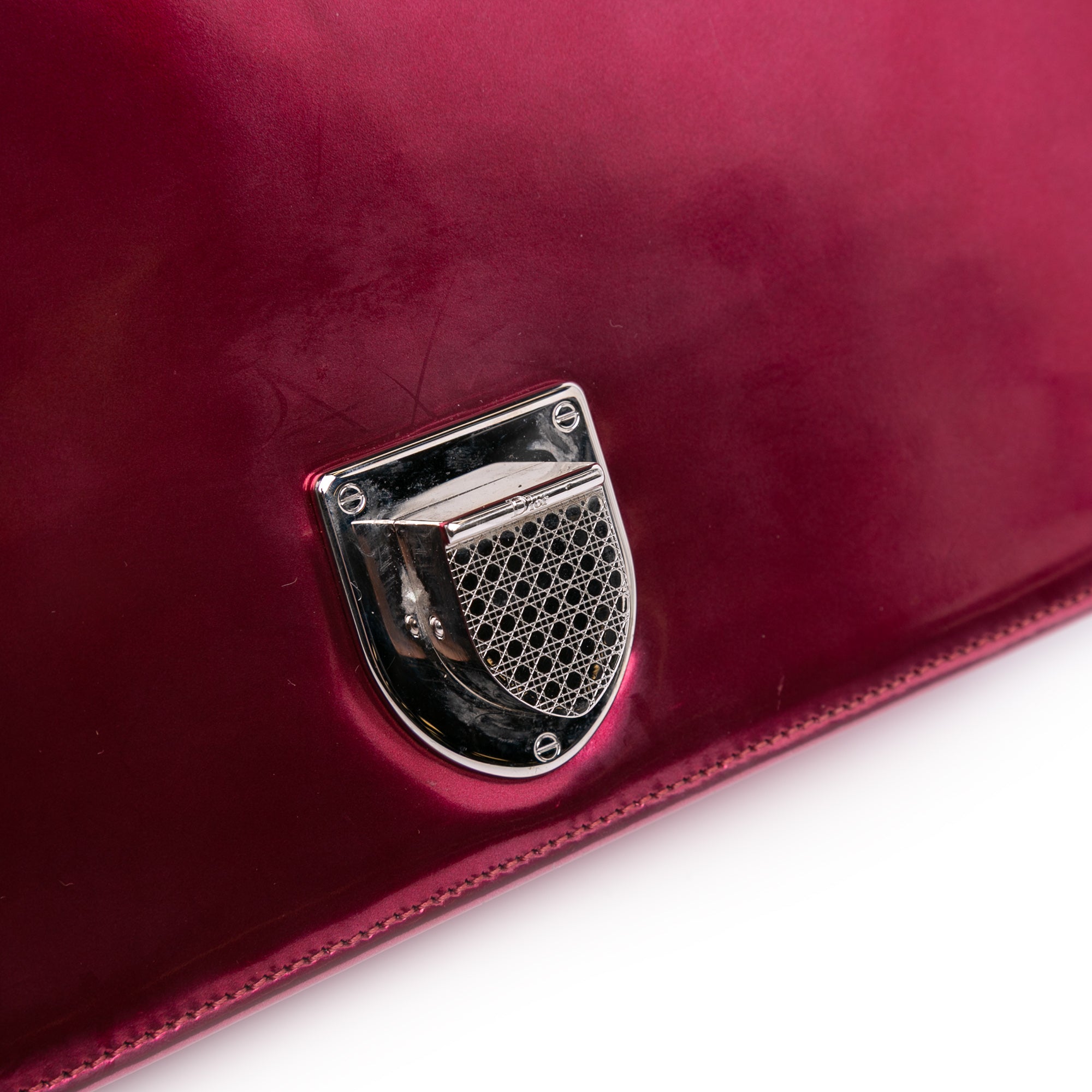 Medium Metallic Patent Microcannage Diorama Flap
