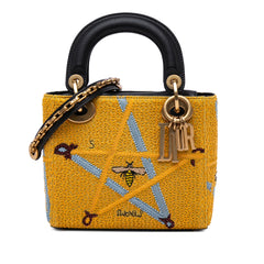 Mini Embroidered Canvas Swords Lady Dior