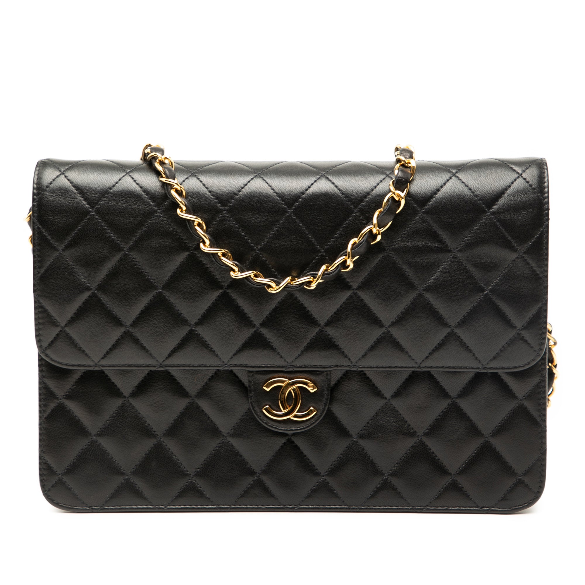 Medium CC Quilted Lambskin Single Flap