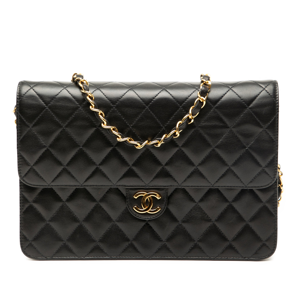 Medium CC Quilted Lambskin Single Flap