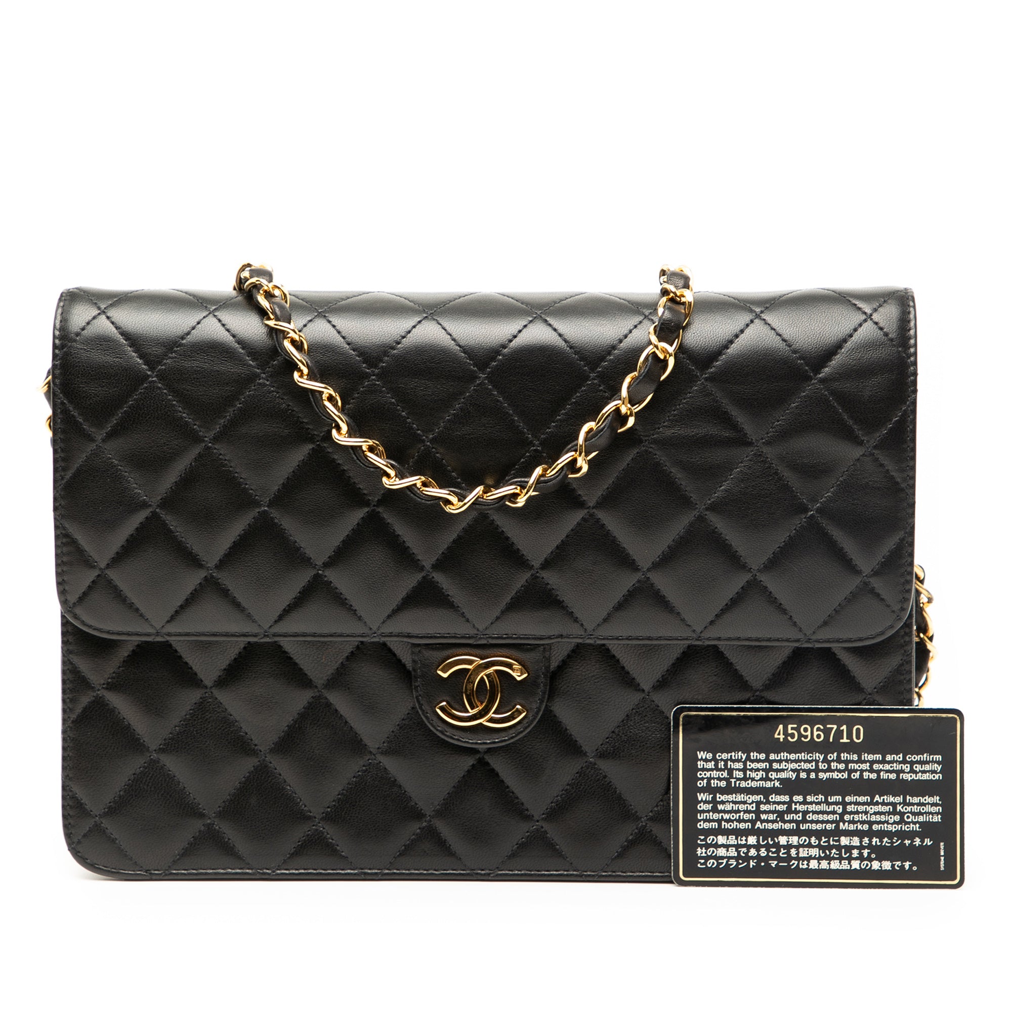 Medium CC Quilted Lambskin Single Flap