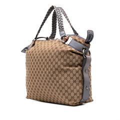 Large GG Canvas Bamboo Bar Tote