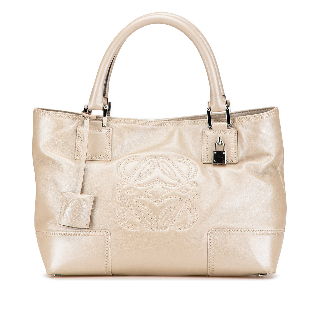 Metallic Calfskin Fusta 28 Tote