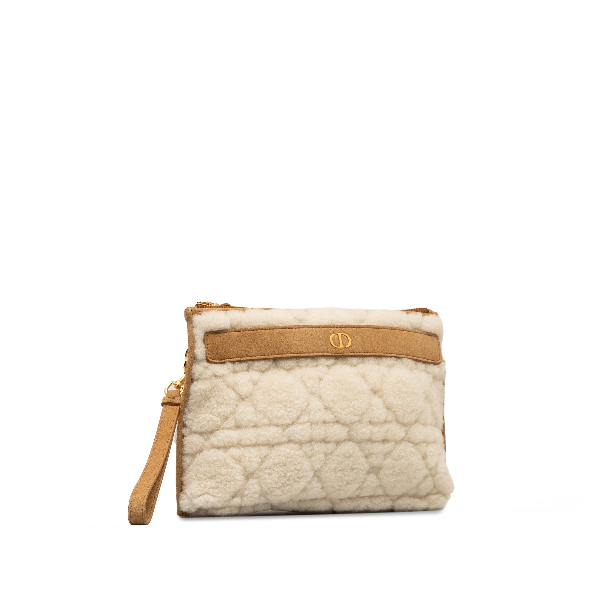 Large Shearling Caro Pouch