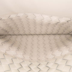 Brushed Calfskin Intrecciato Cradle Fold Over Shoulder Bag