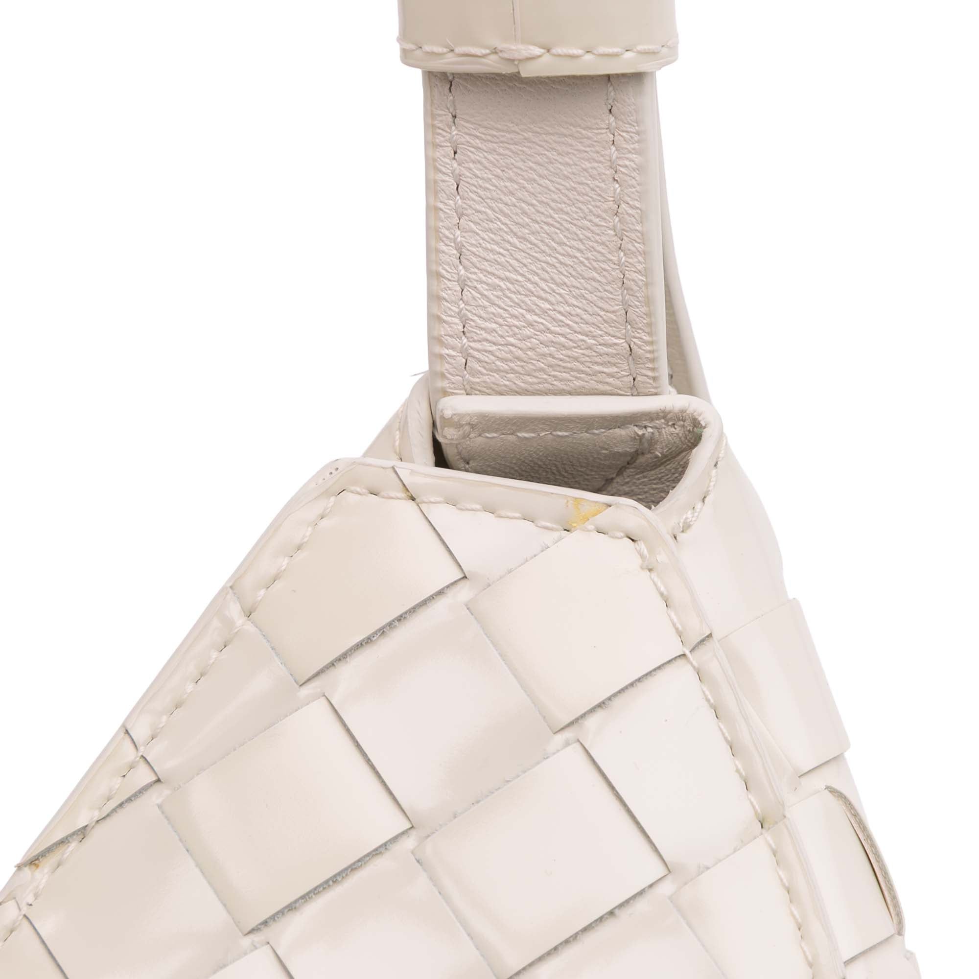 Brushed Calfskin Intrecciato Cradle Fold Over Shoulder Bag