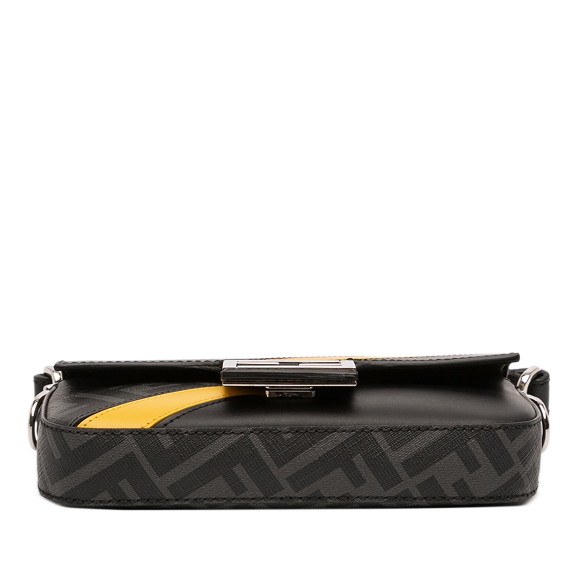 Zucca Coated Canvas FF 1974 Diagonal Convertible Baguette Satchel