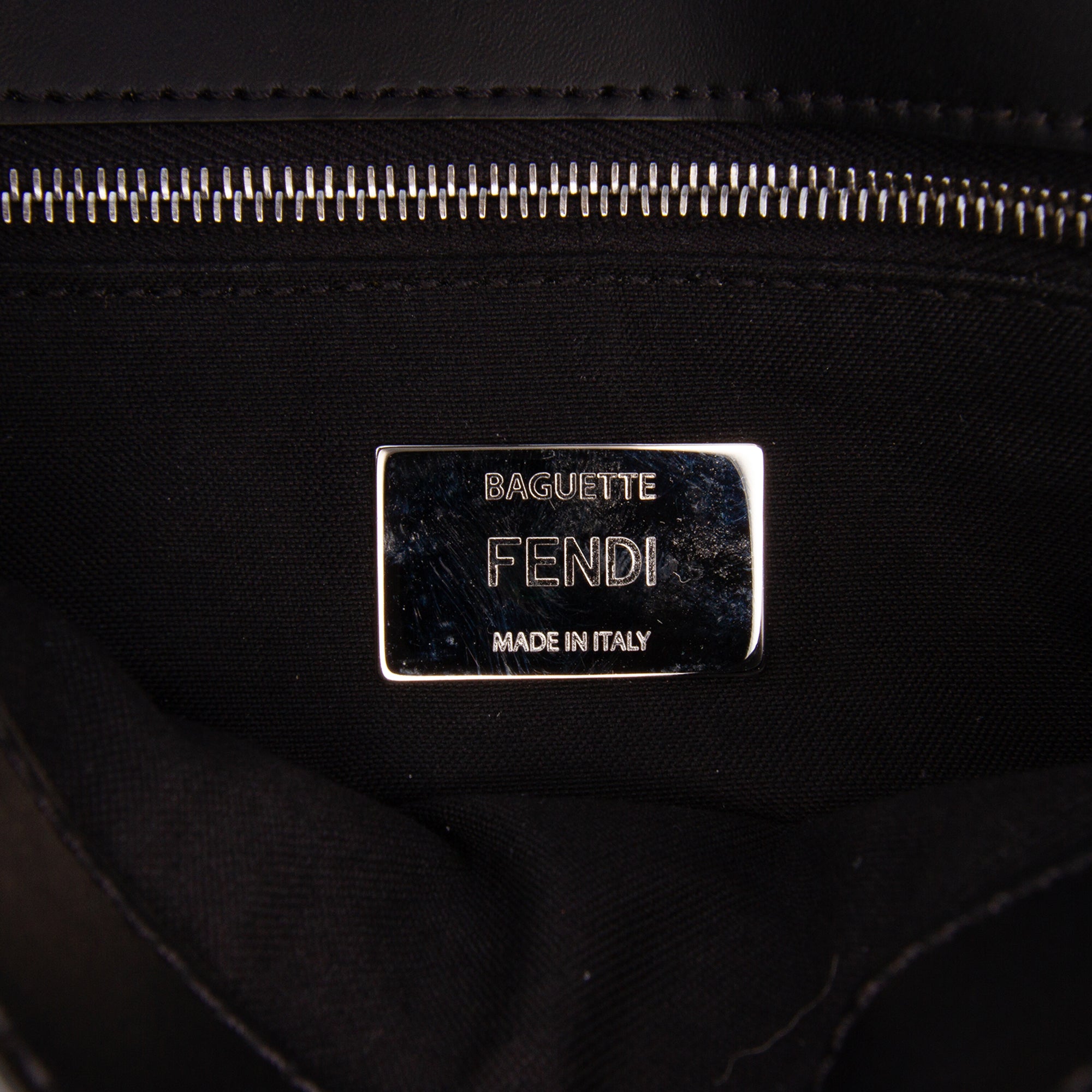 Zucca Coated Canvas FF 1974 Diagonal Convertible Baguette Satchel