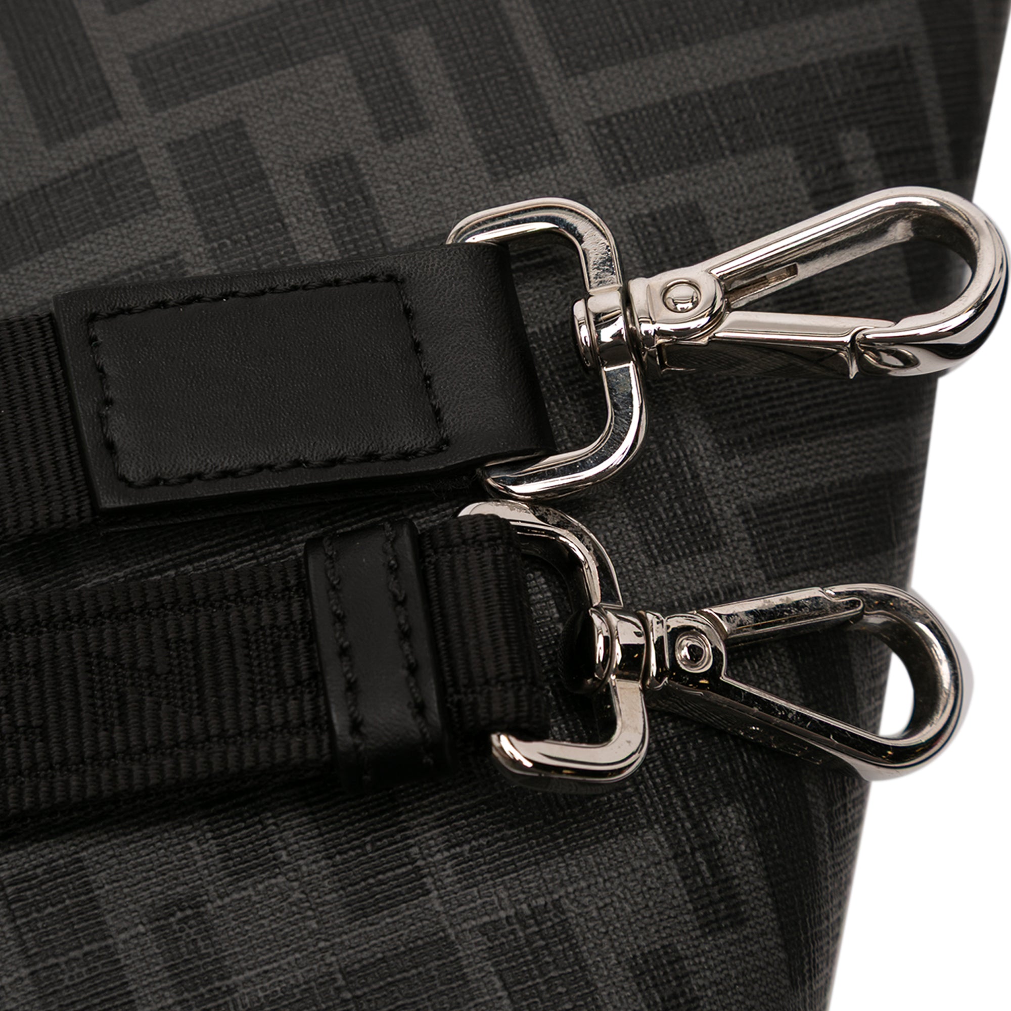 Zucca Coated Canvas FF 1974 Diagonal Convertible Baguette Satchel