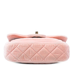 Mini Quilted Velvet Double Frame Flap