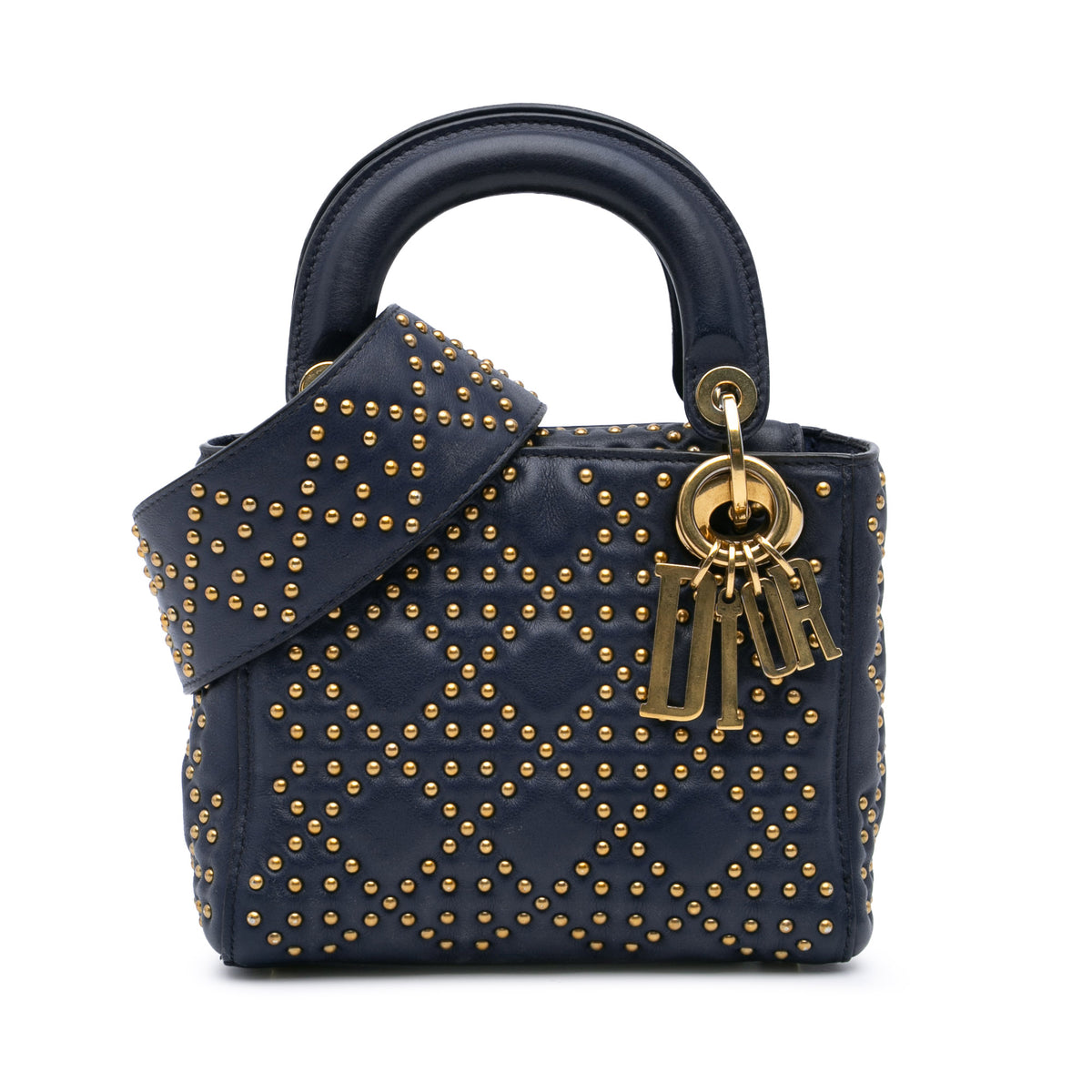 Mini Lambskin Cannage Studded Supple Lady Dior