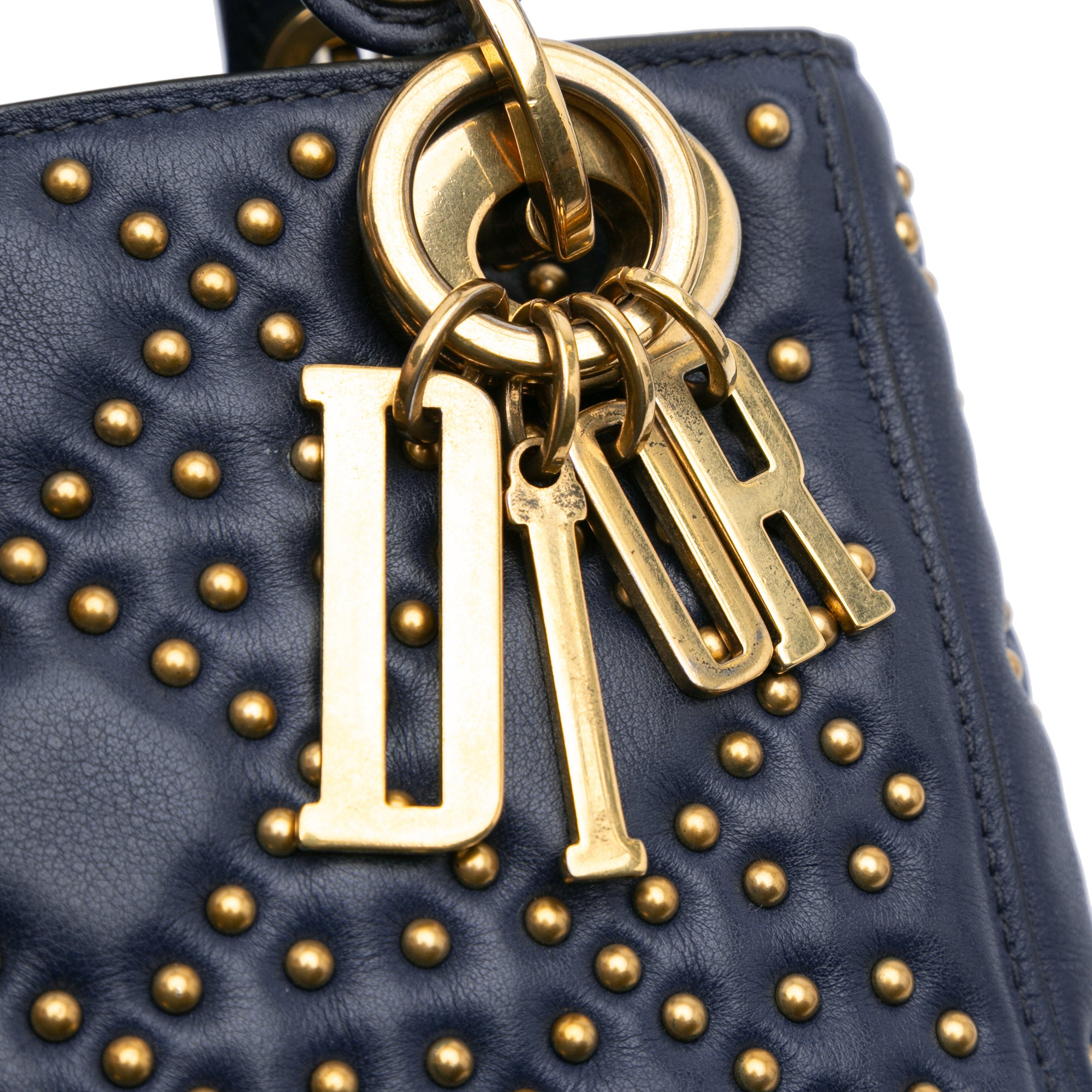 Mini Lambskin Cannage Studded Supple Lady Dior