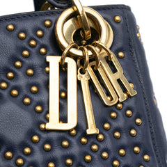 Mini Lambskin Cannage Studded Supple Lady Dior