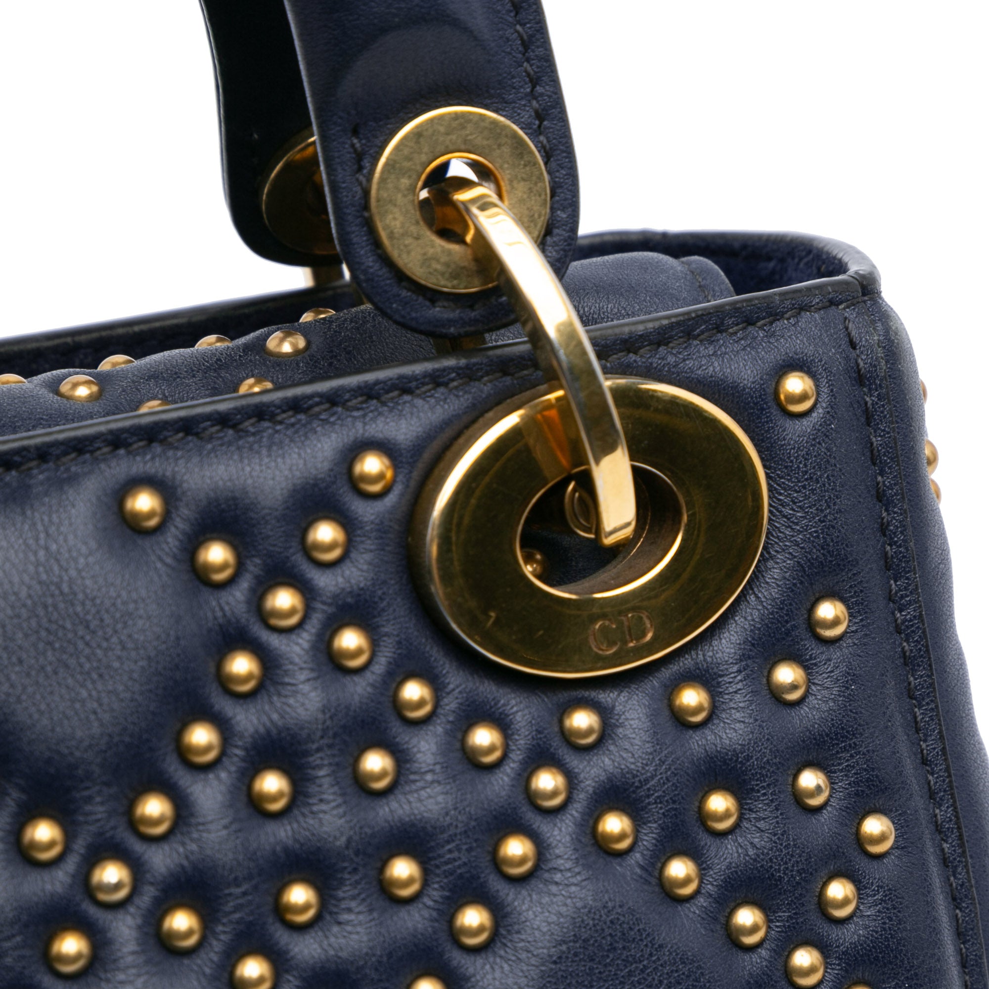 Mini Lambskin Cannage Studded Supple Lady Dior