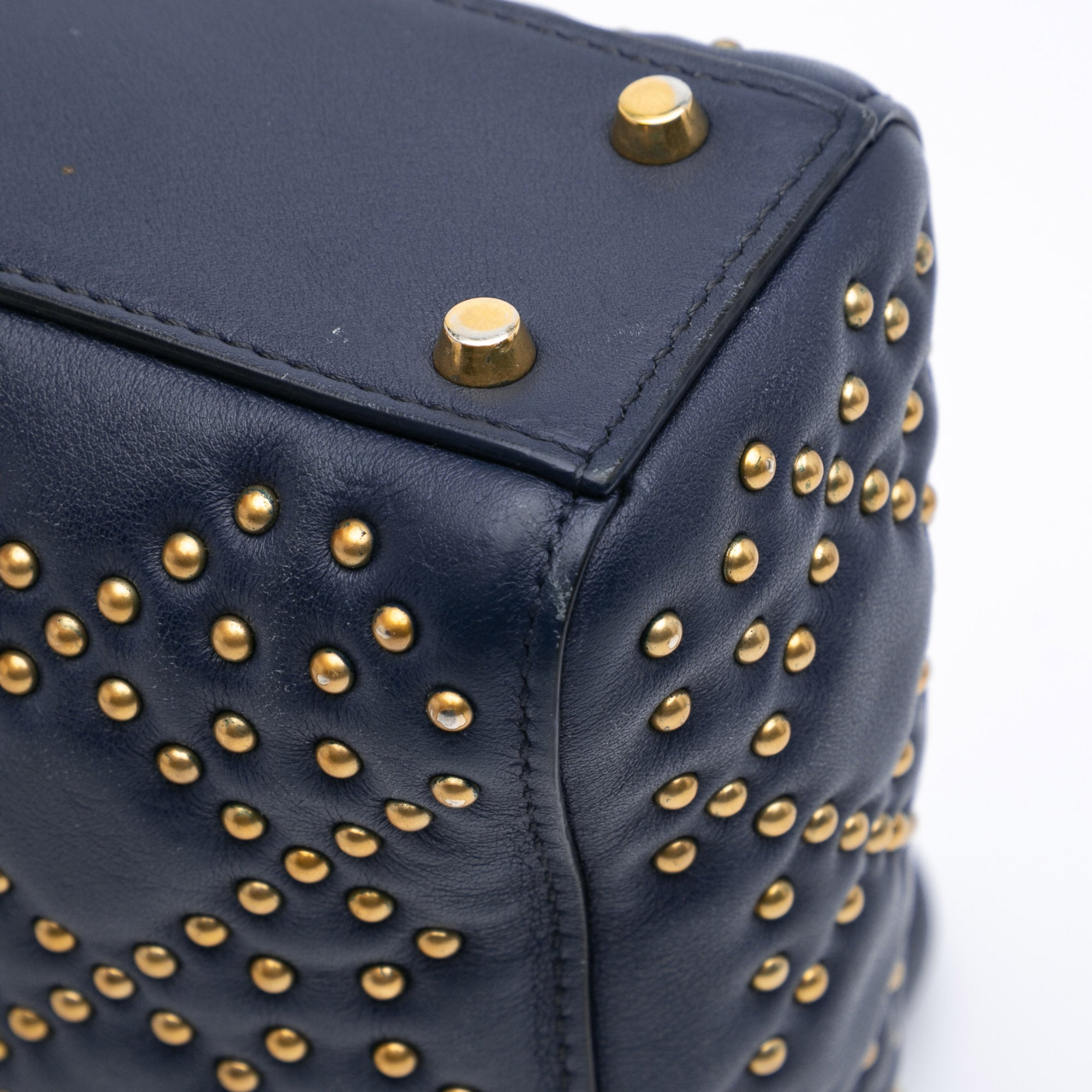 Mini Lambskin Cannage Studded Supple Lady Dior
