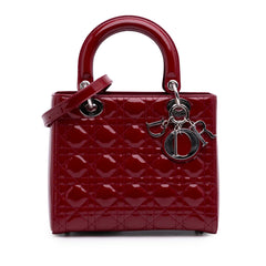 Medium Patent Cannage Lady Dior