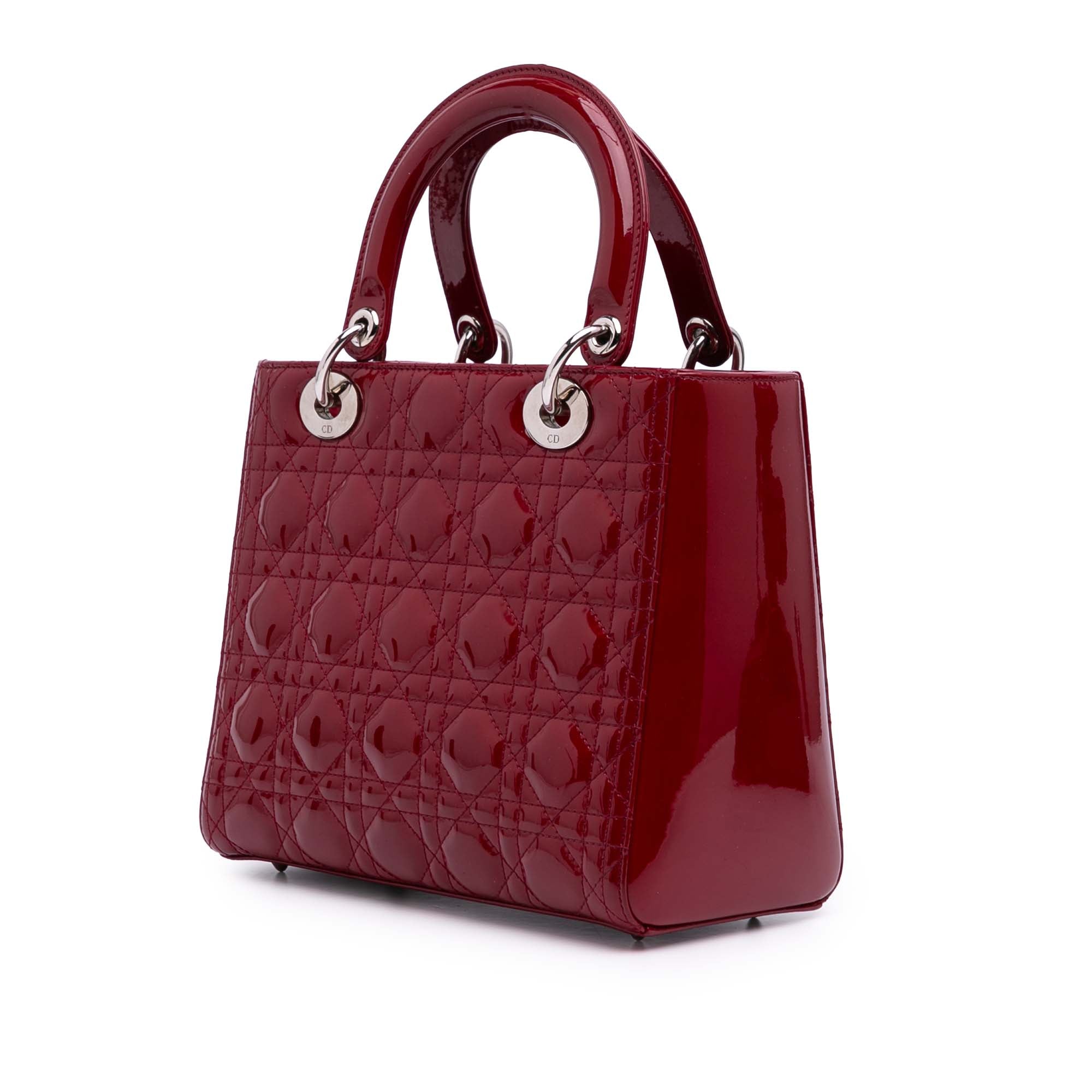 Medium Patent Cannage Lady Dior