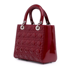 Medium Patent Cannage Lady Dior