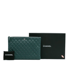 Large Quilted Caviar O Case Clutch