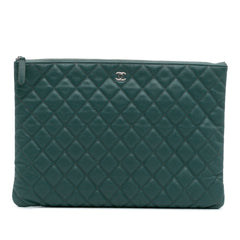Large Quilted Caviar O Case Clutch