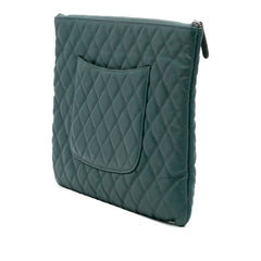 Large Quilted Caviar O Case Clutch