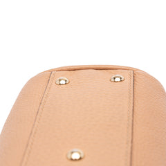 Mini Calfskin Bamboo Shopper Satchel