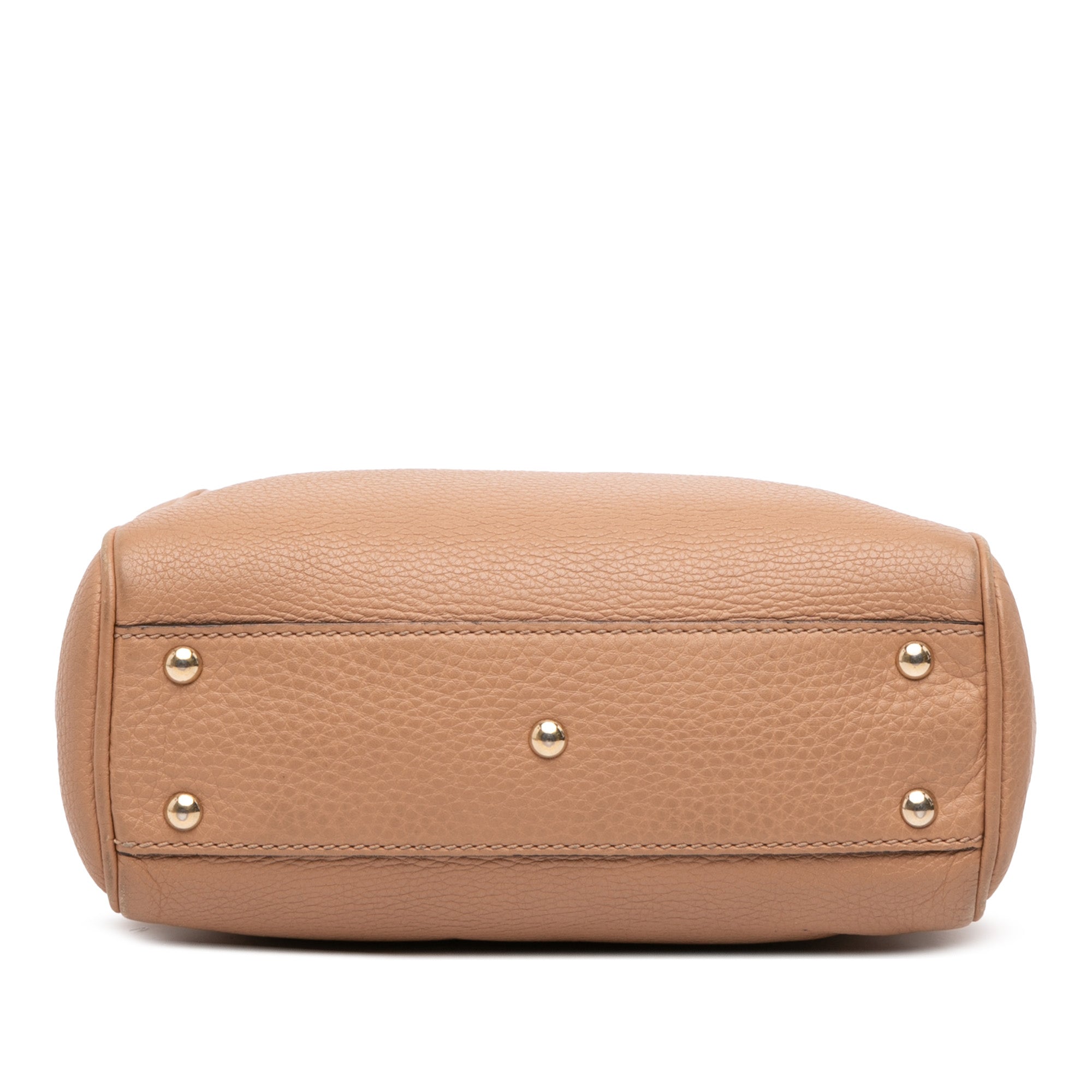 Mini Calfskin Bamboo Shopper Satchel
