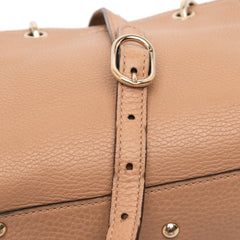 Mini Calfskin Bamboo Shopper Satchel