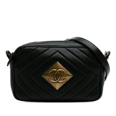 Chevron Lambskin Pyramid CC Camera Bag
