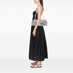 John Galliano Diorissimo Trimmed Canvas Shoulder Bag