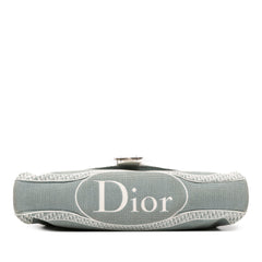 John Galliano Diorissimo Trimmed Canvas Shoulder Bag