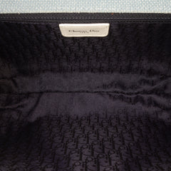 John Galliano Diorissimo Trimmed Canvas Shoulder Bag