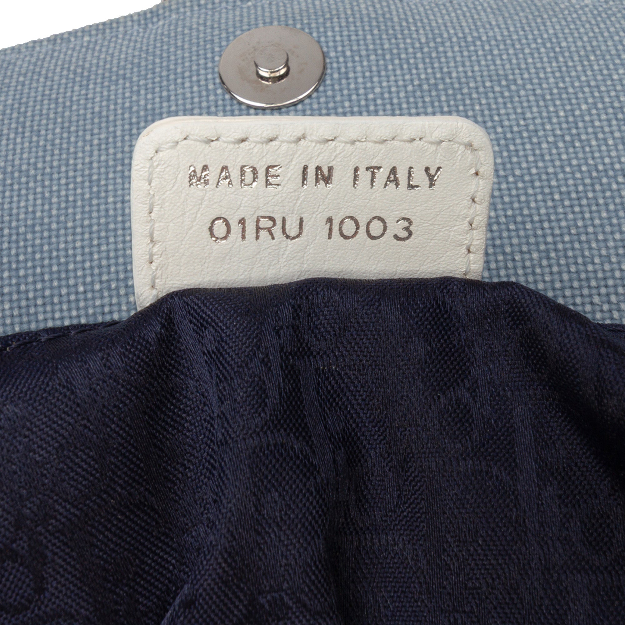 John Galliano Diorissimo Trimmed Canvas Shoulder Bag