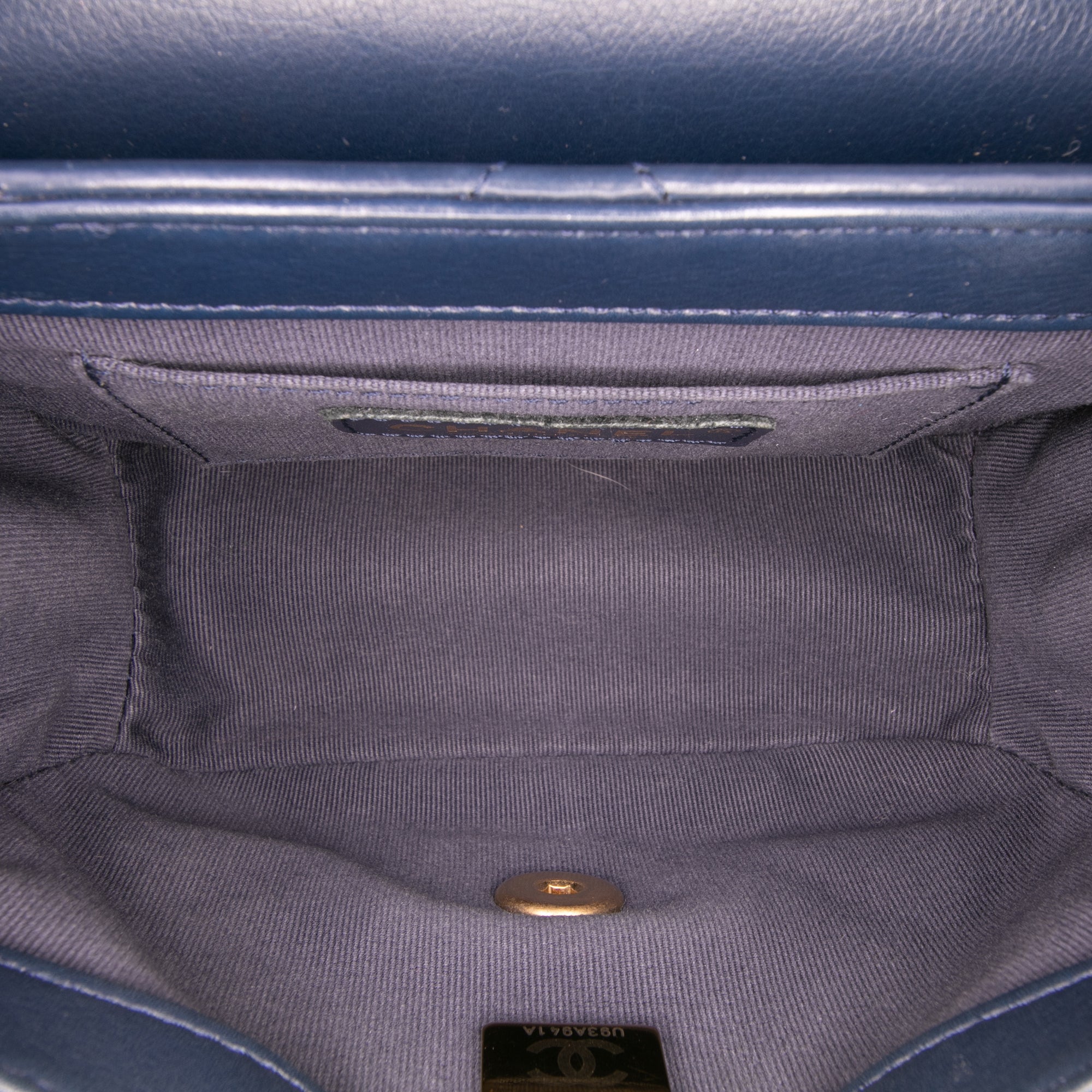 Mini CC Quilted Calfskin Round Moon Messenger Flap