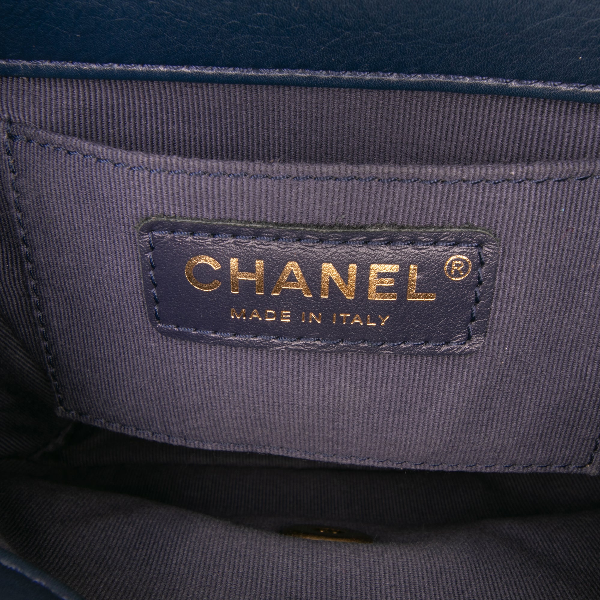 Mini CC Quilted Calfskin Round Moon Messenger Flap