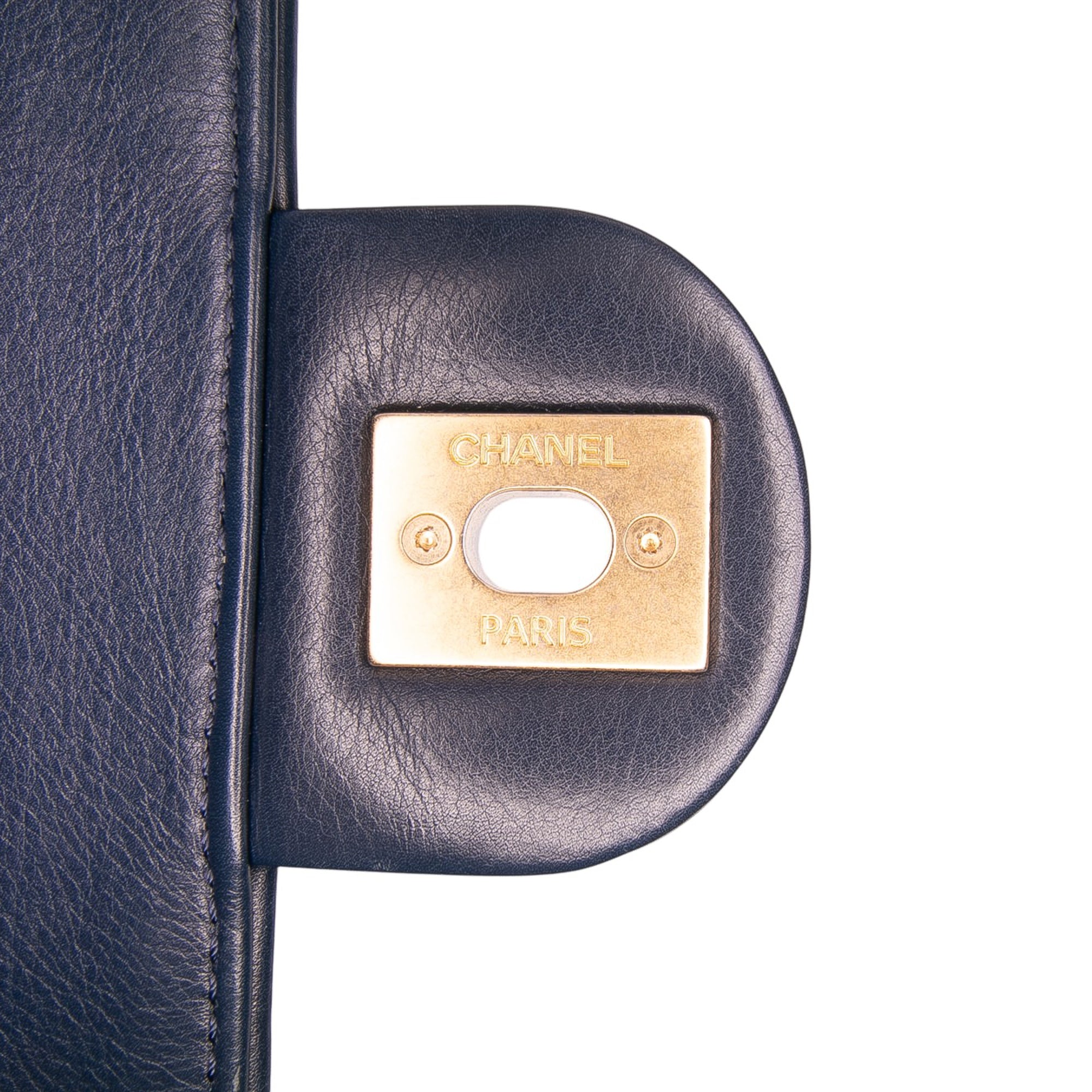 Mini CC Quilted Calfskin Round Moon Messenger Flap