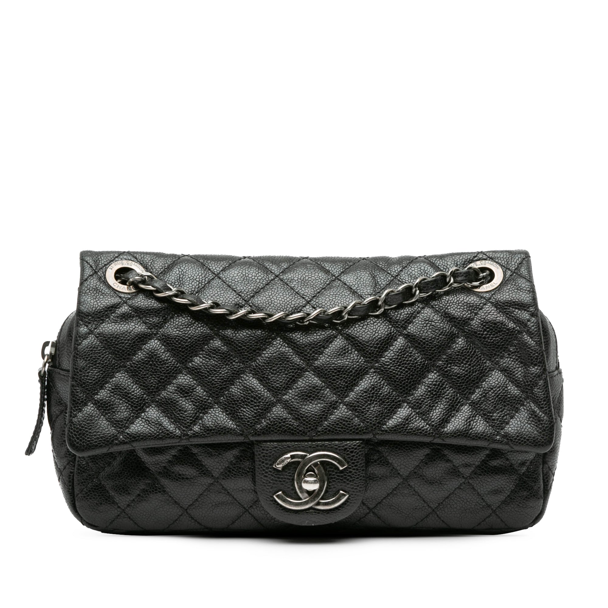 Medium Quilted Caviar Easy Flap