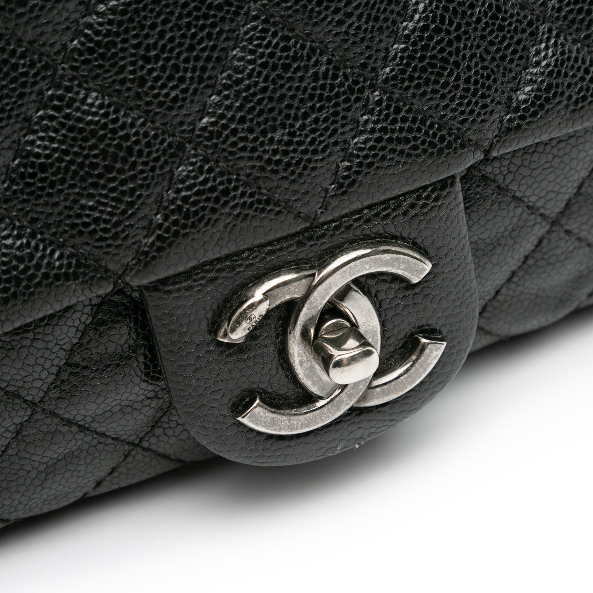 Medium Quilted Caviar Easy Flap