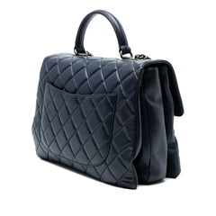 Large Lambskin Trendy CC Top Handle Flap