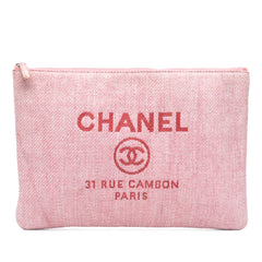 Large Tweed Deauville O Case Clutch