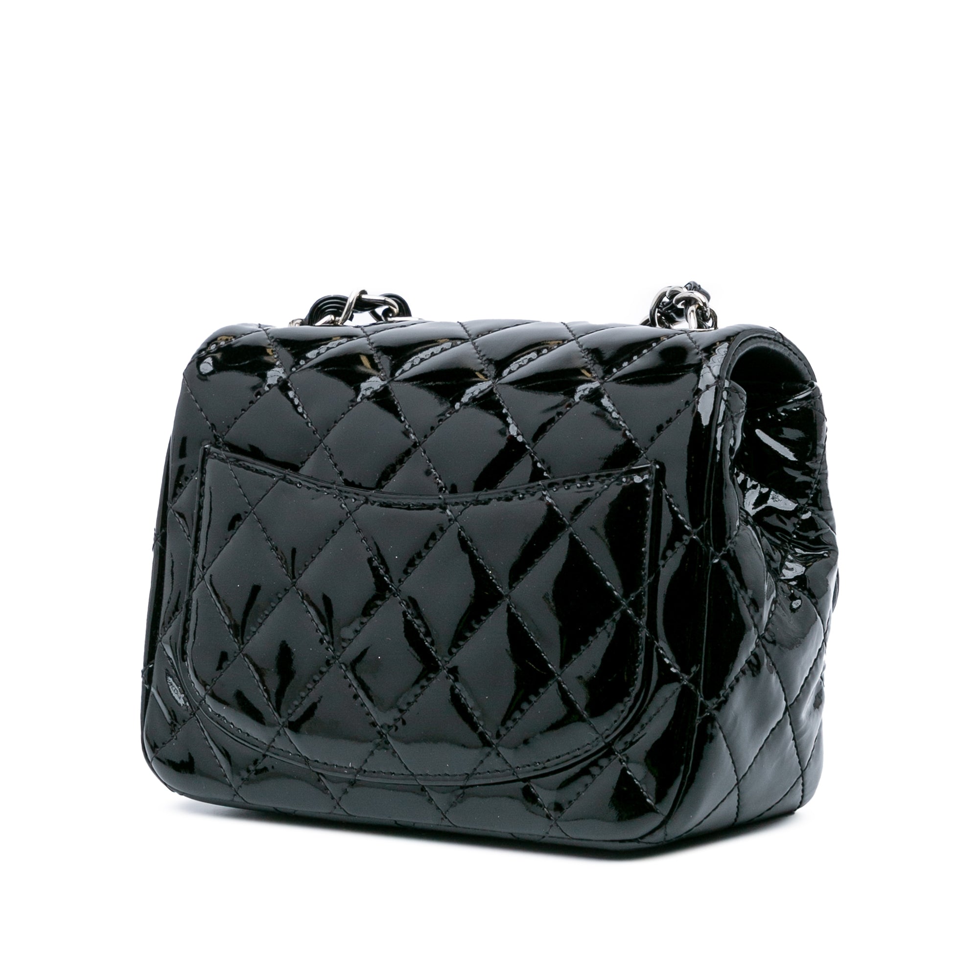 Mini Square Classic Patent Single Flap