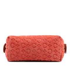 C Macadam Suede Pouch