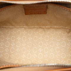 C Macadam Suede Pouch