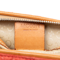 C Macadam Suede Pouch