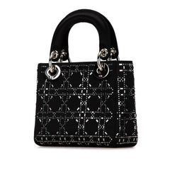 Mini Satin Cannage Strass Crystal Embellished Lady Dior