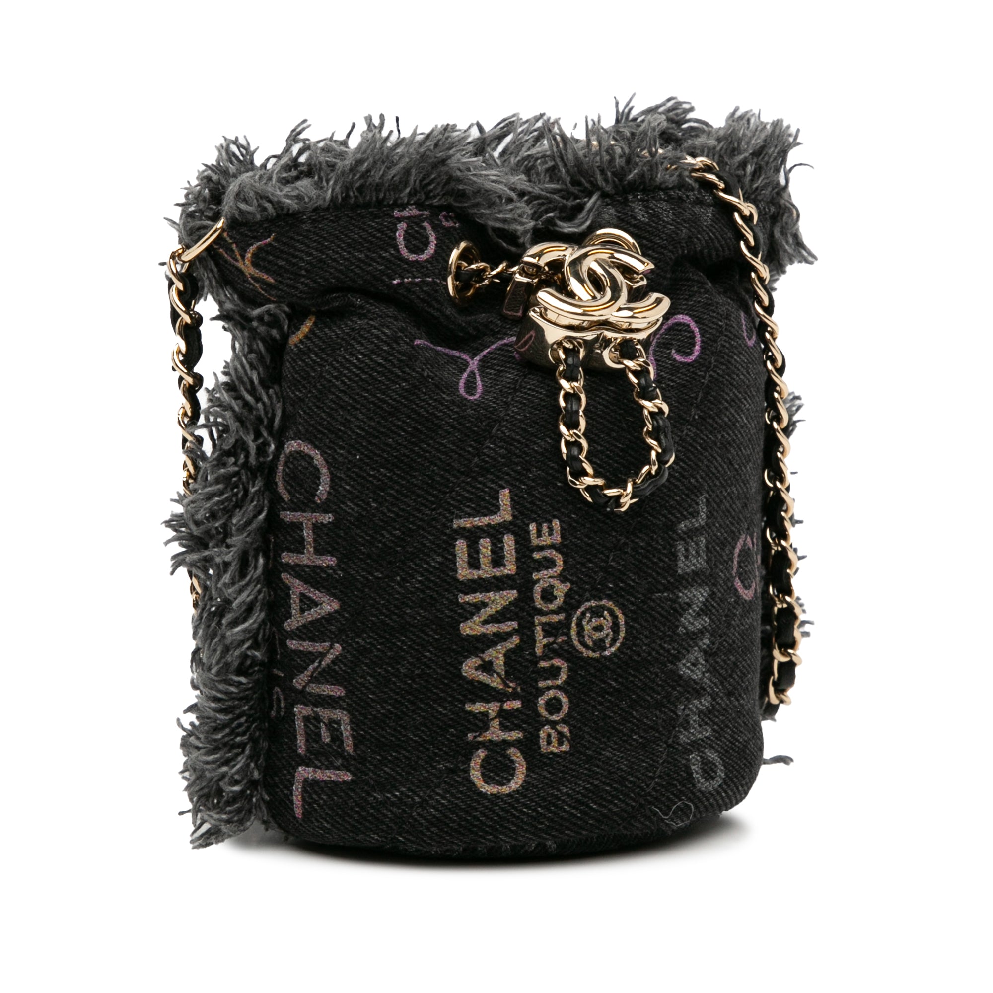 Mini Denim Mood Bucket with Chain