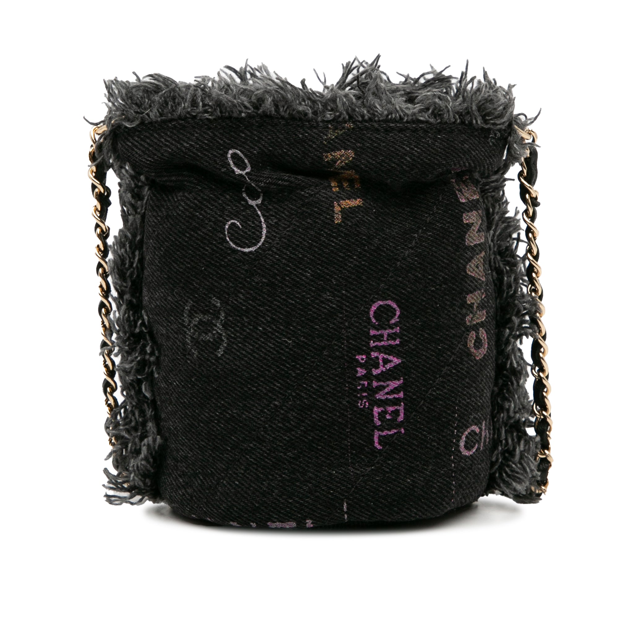 Mini Denim Mood Bucket with Chain
