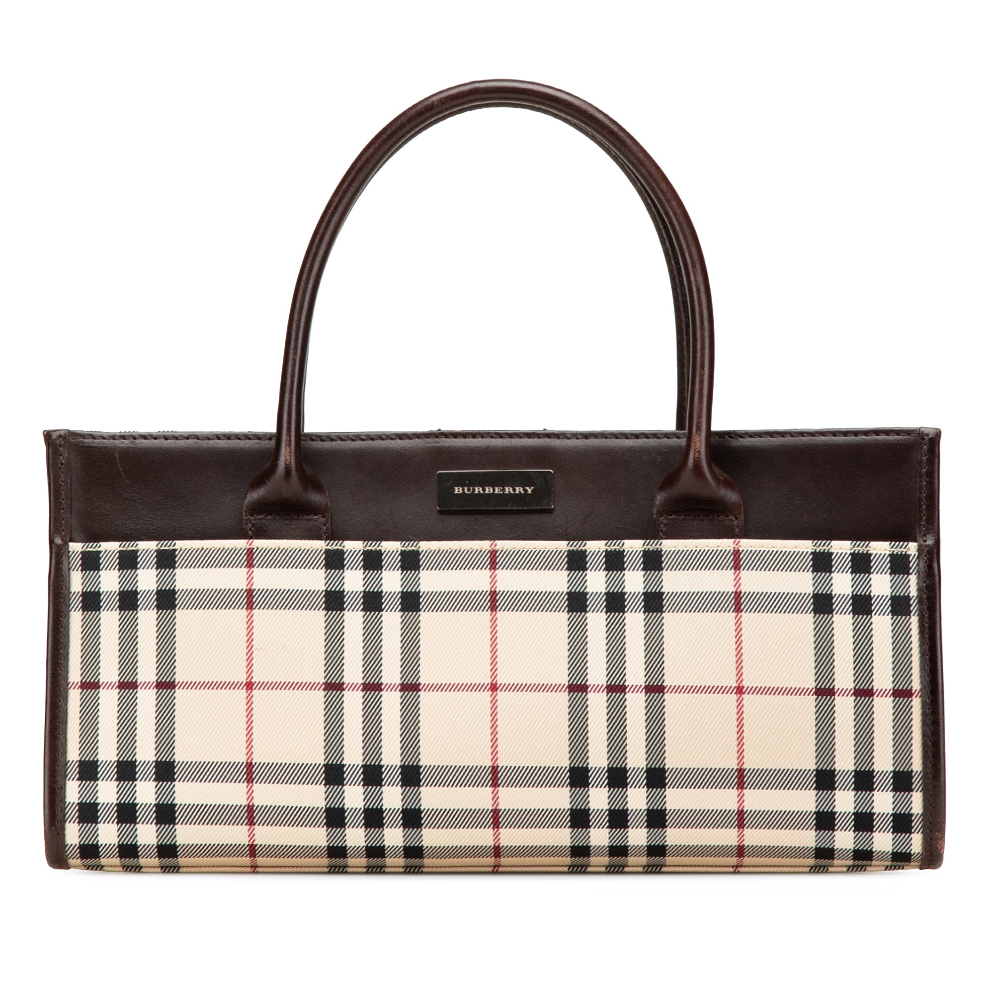 House Check Canvas Handbag