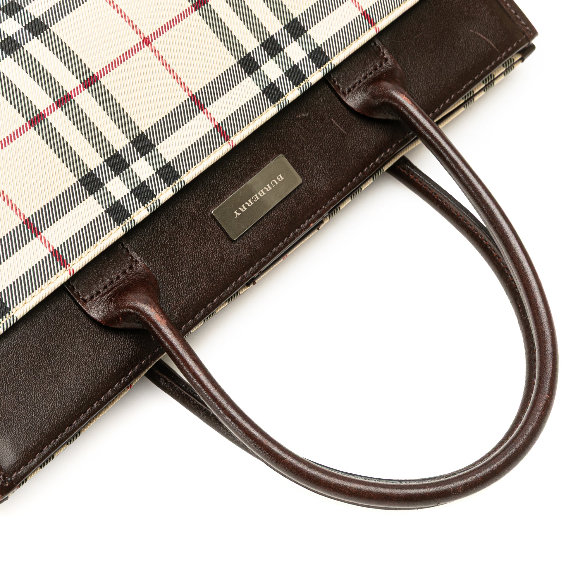 House Check Canvas Handbag